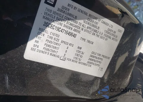 2007 Chevrolet Silverado 1500 Lt1 from USA, damaged, VIN 2GCEC19C471649640